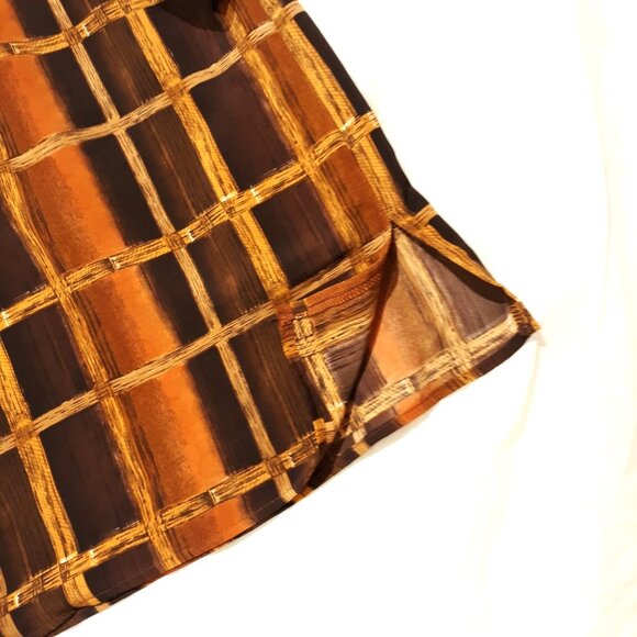 Grove Avenue Women 24 Shell Blouse Brown Short Sleeve Vintage - Picture 5 of 6